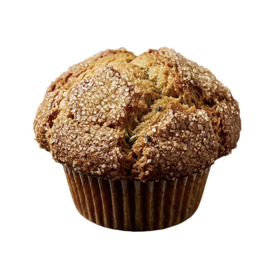 Cardamom muffin — house spiced, topped with turbinado sugar